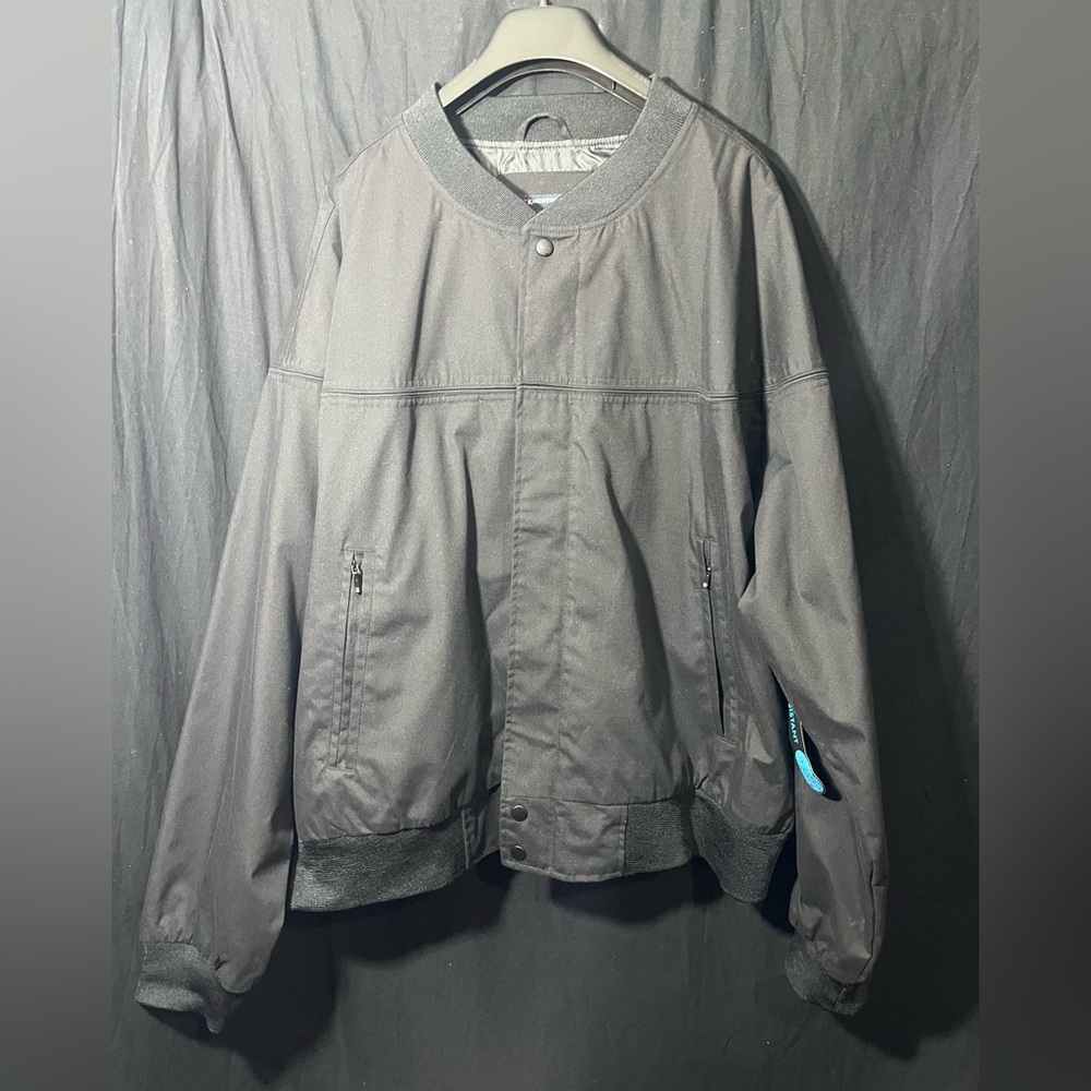 Knightsbridge Windbreaker Jacket - Vintage 90s Black Zip Up Large Coat - Mens XL